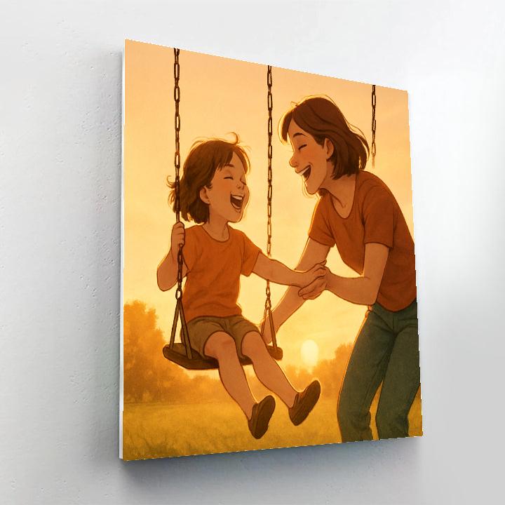 Swing Set Heartbeat Numbered painting kits