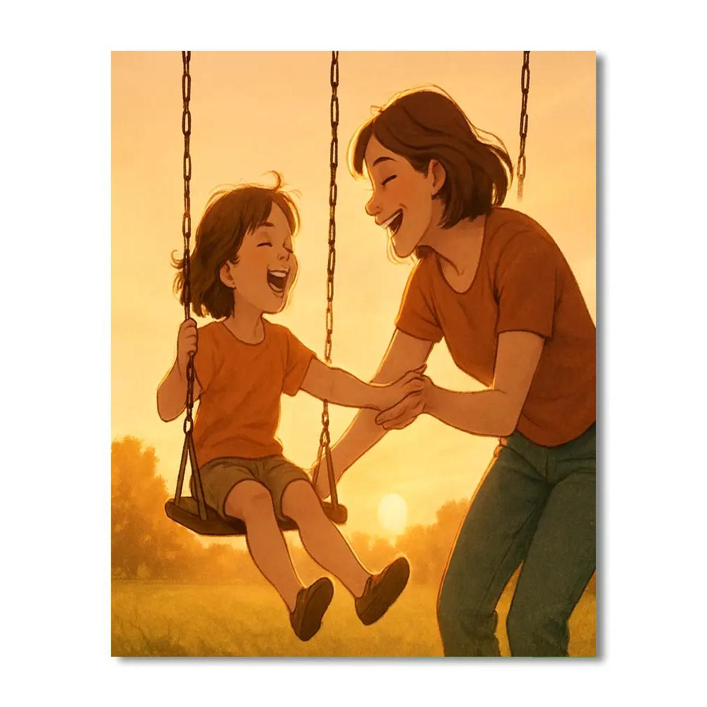 Swing Set Heartbeat Numbered painting kits