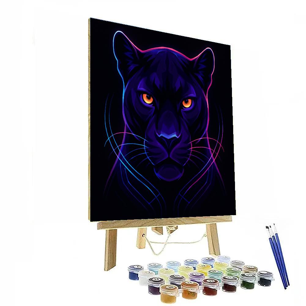 Midnight Circuit Panther Paint by numbers kits