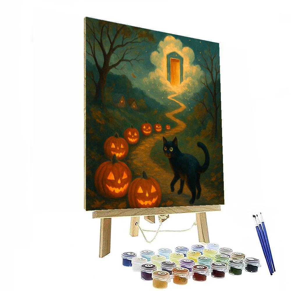 Pumpkin Path To The Cloud Doorway Painting by numbers kit