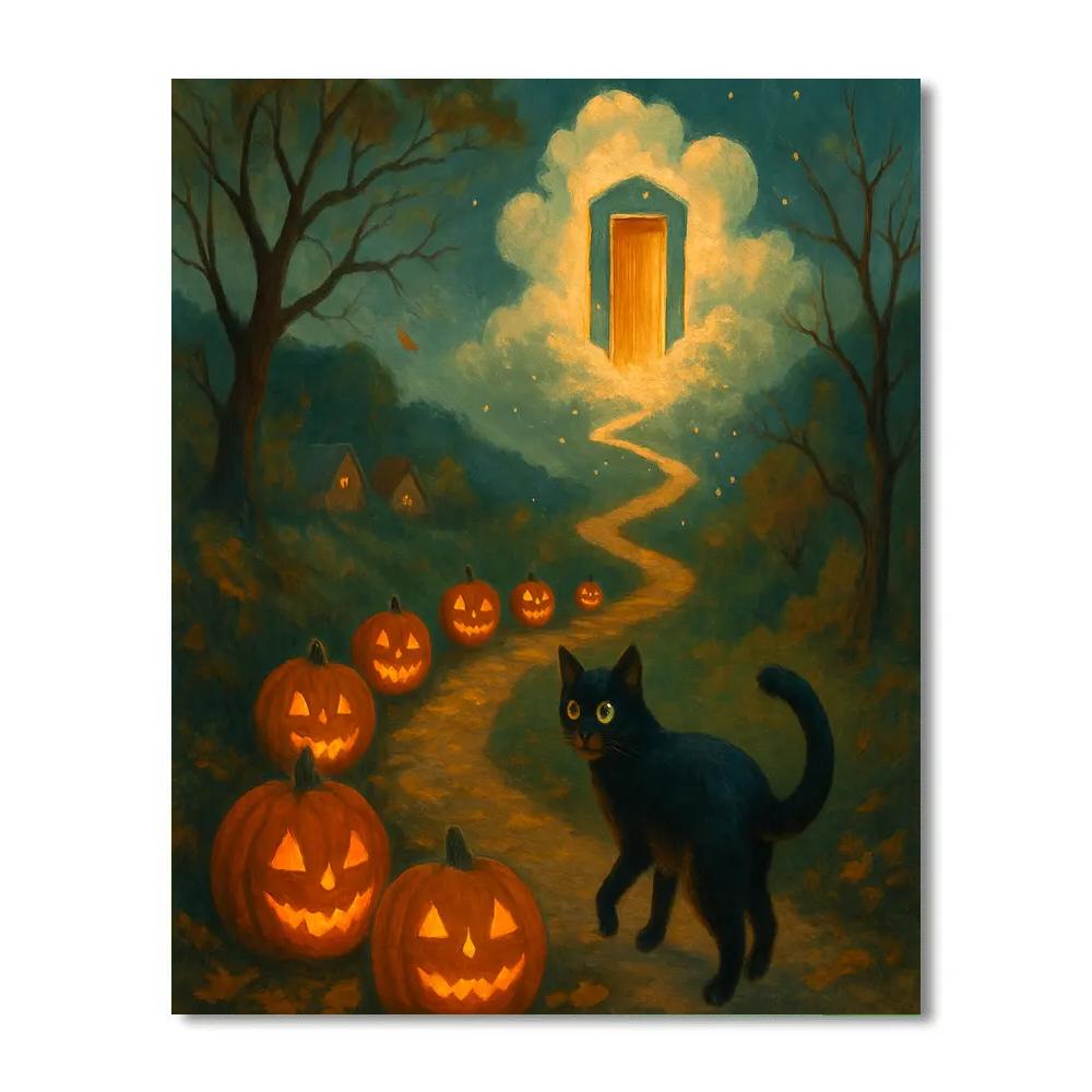 Pumpkin Path To The Cloud Doorway Painting by numbers kit