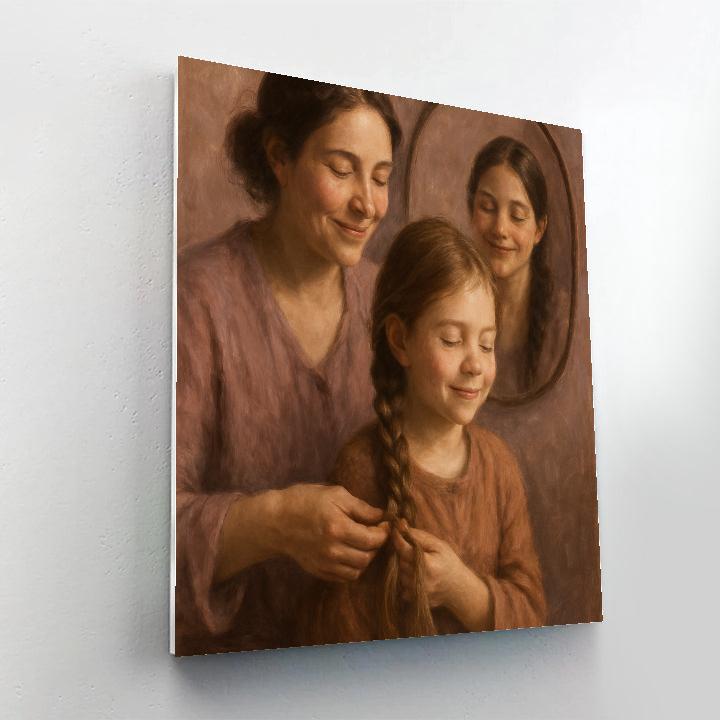 Mothers Day Hair Braid Bond painting number kit