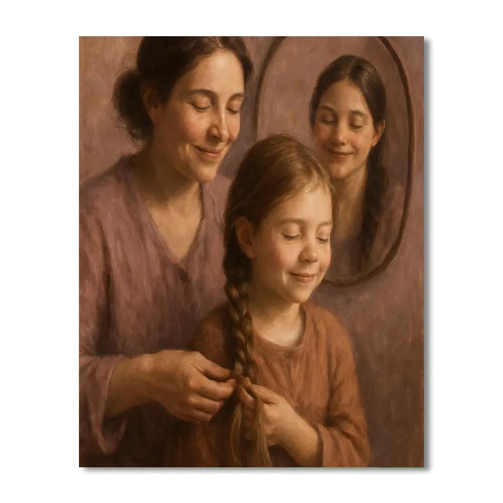 Mothers Day Hair Braid Bond painting number kit