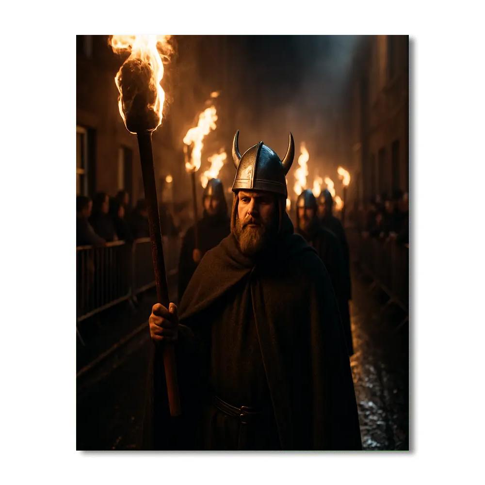 Up Helly Aa Torchlit March In Lerwick paint by numbers
