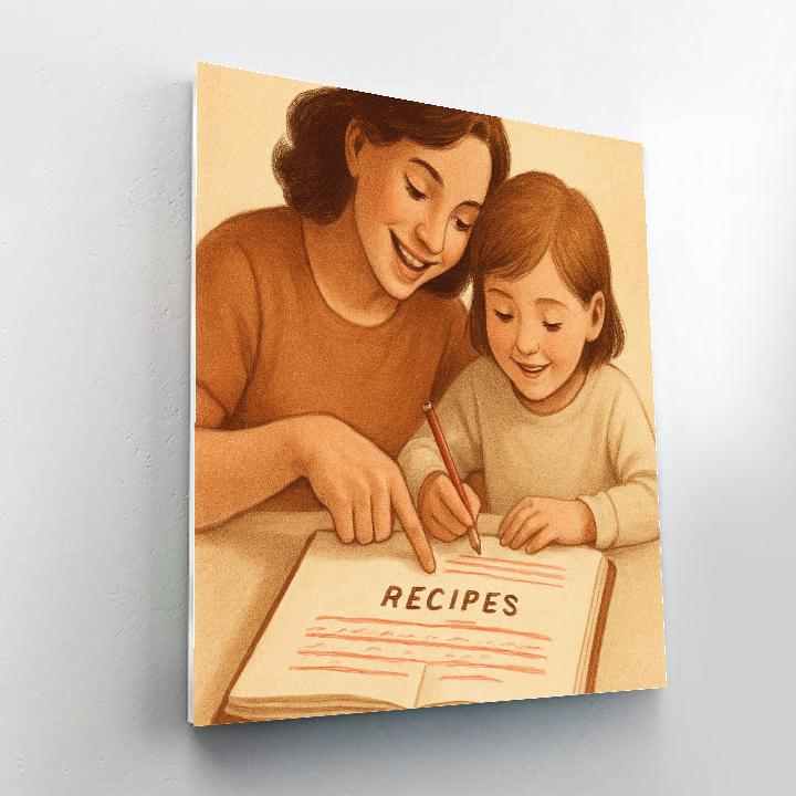 First Recipe Notebook paint by numbers