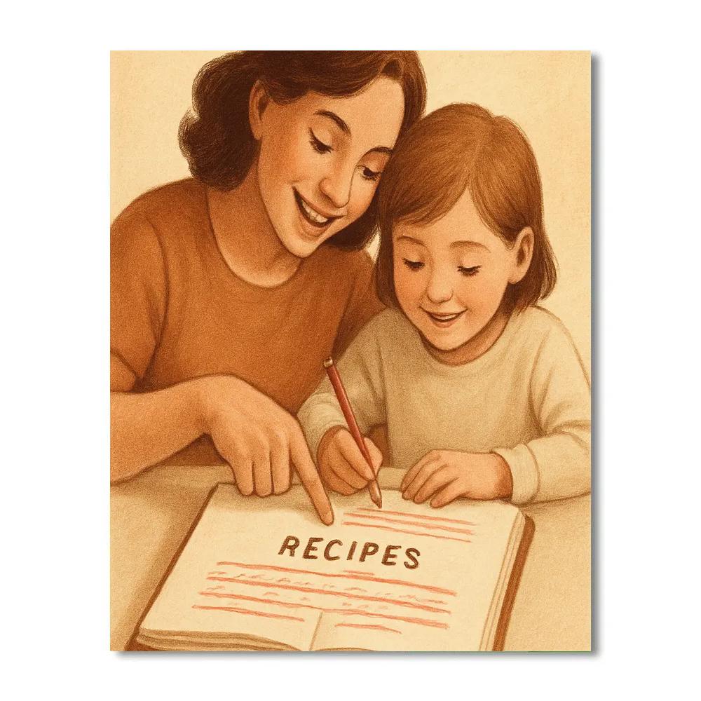 First Recipe Notebook paint by numbers