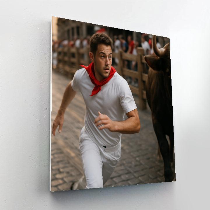 San Fermin Bull Run Street Tension In Pamplona Paint by numbers art