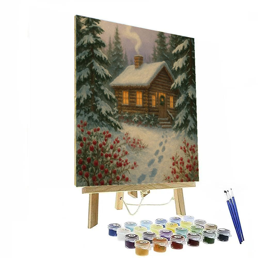 Hidden Cabin In Cranberry Forest paint by color
