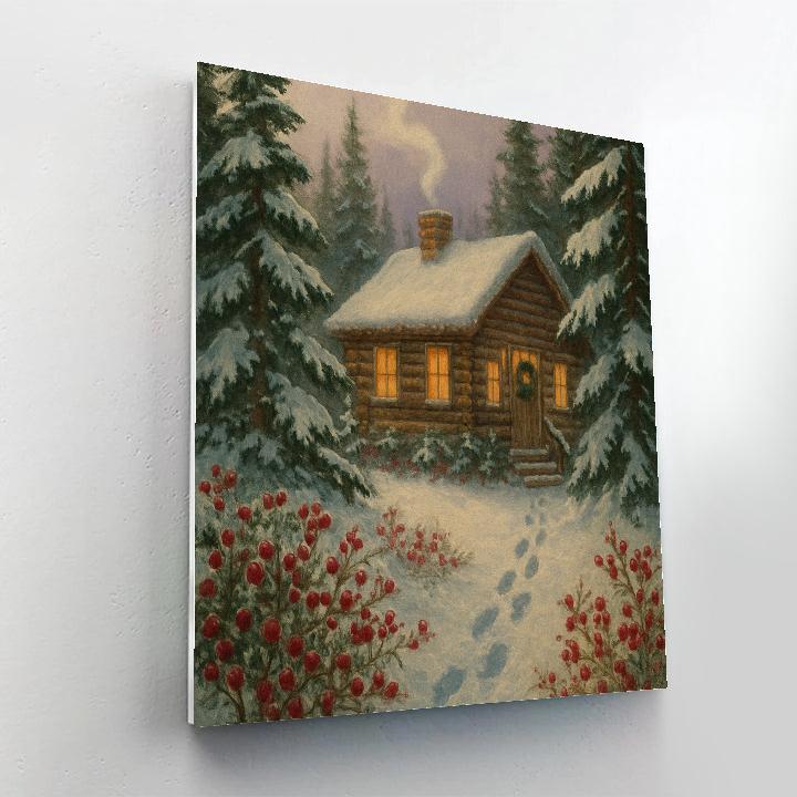 Hidden Cabin In Cranberry Forest paint by color