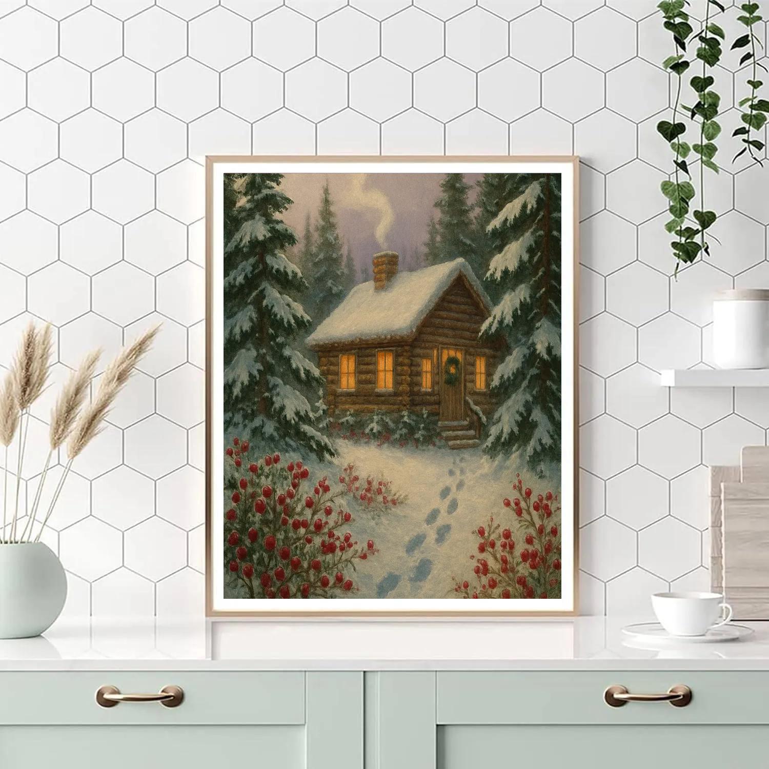 Hidden Cabin In Cranberry Forest paint by color