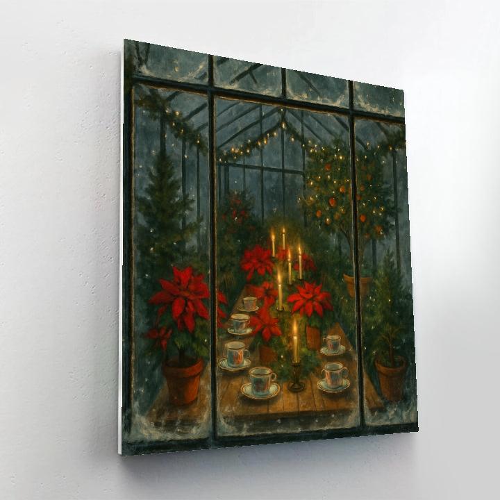 Holiday Tea Party In The Greenhouse Number painting