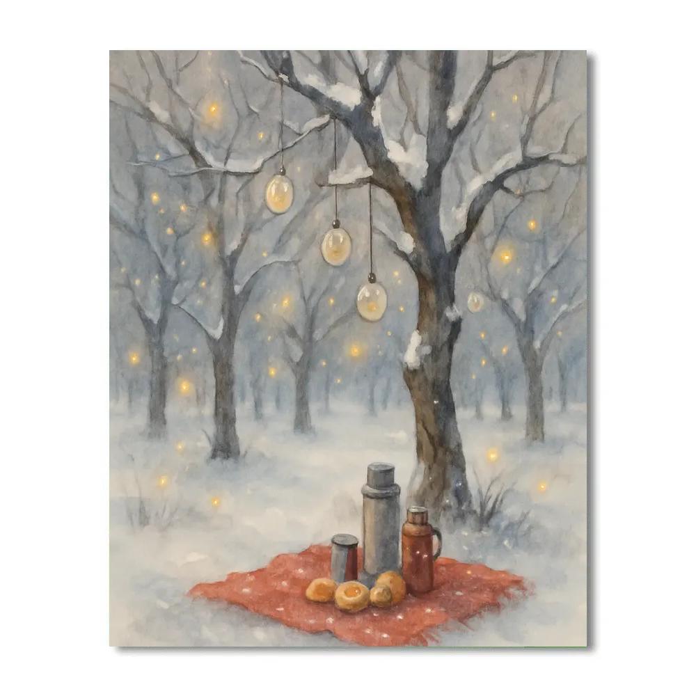 Christmas Fireflies In The Orchard Painting by numbers kit