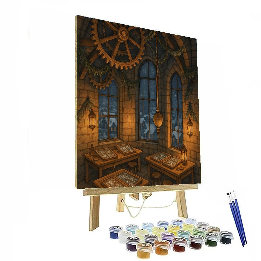 Snowflake Makers In The Clocktower Painting by numbers kit