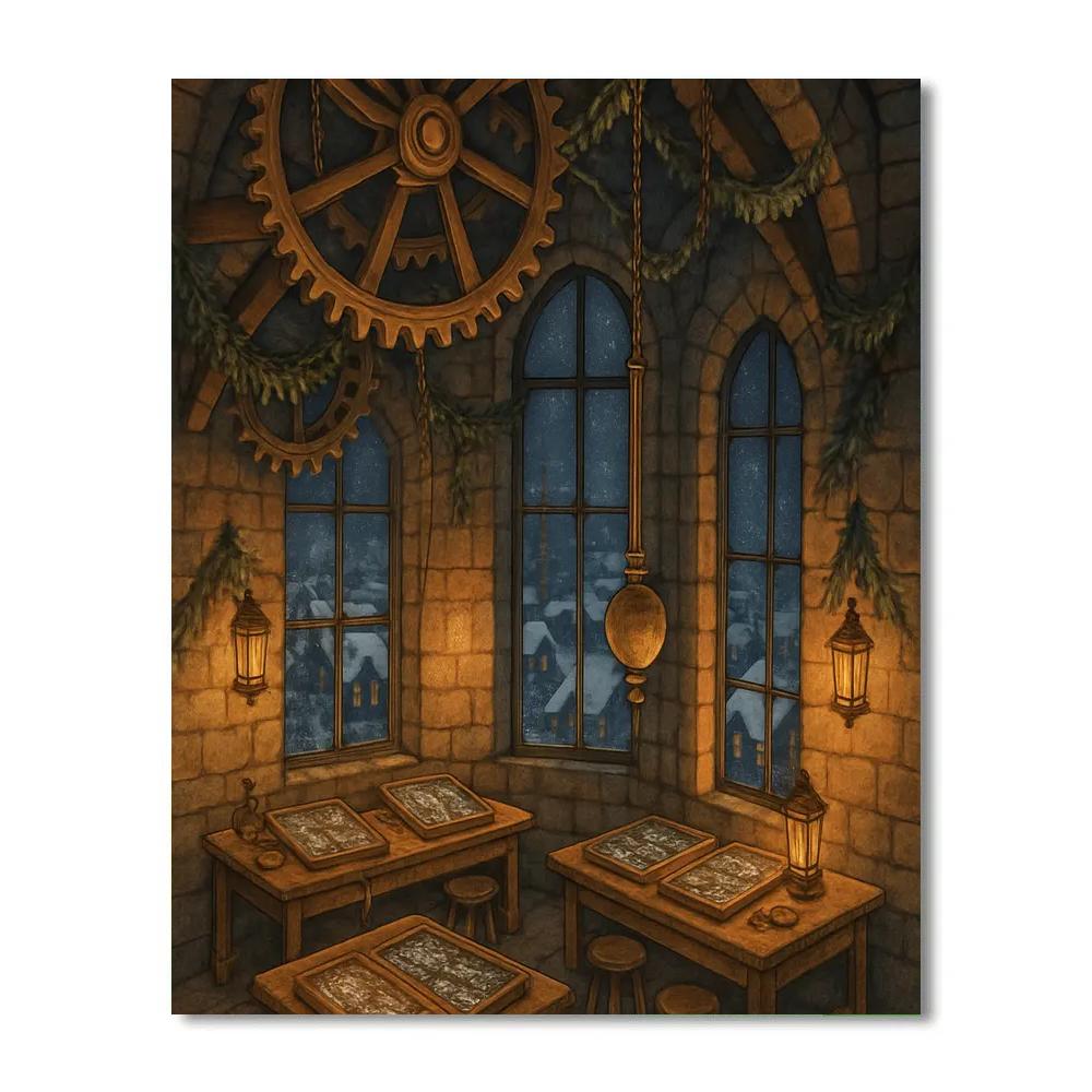 Snowflake Makers In The Clocktower Painting by numbers kit
