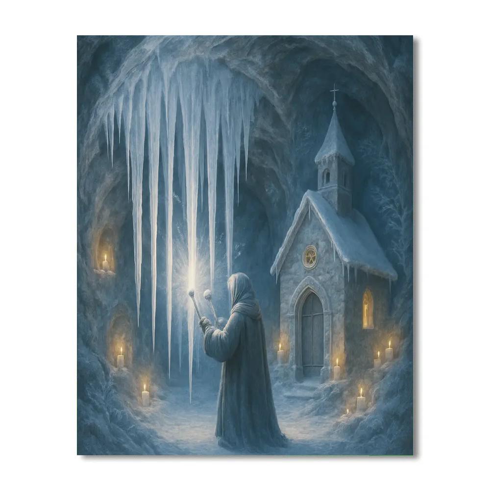 Icicle Organ In The Mountain Chapel Numbered painting kits