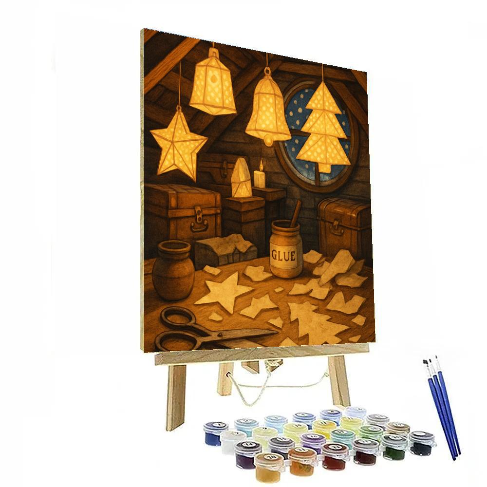 Snow Lantern Workshop In The Attic painting number kit