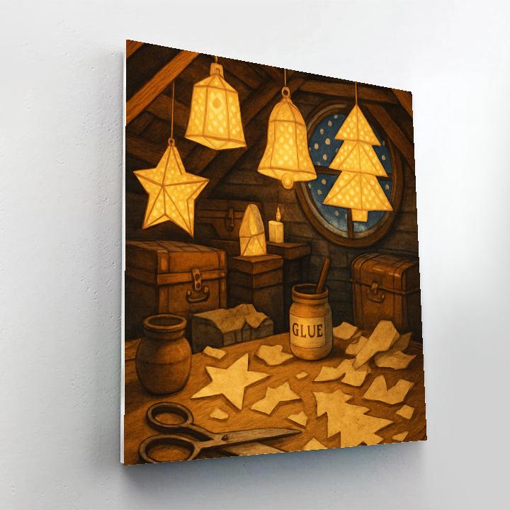 Snow Lantern Workshop In The Attic painting number kit