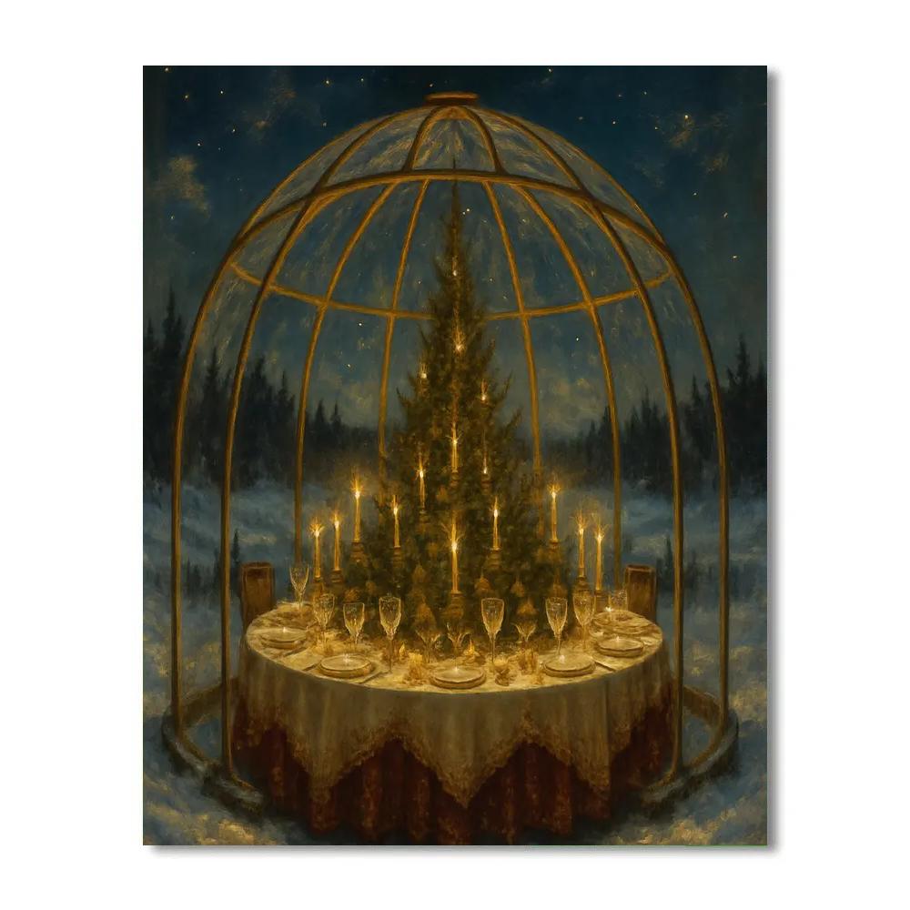 Winter Feast Beneath The Glass Dome Paint by numbers kits