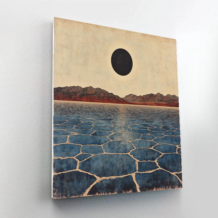 Michelangelo Inspired Eclipse Over Salt Flats painting number kit