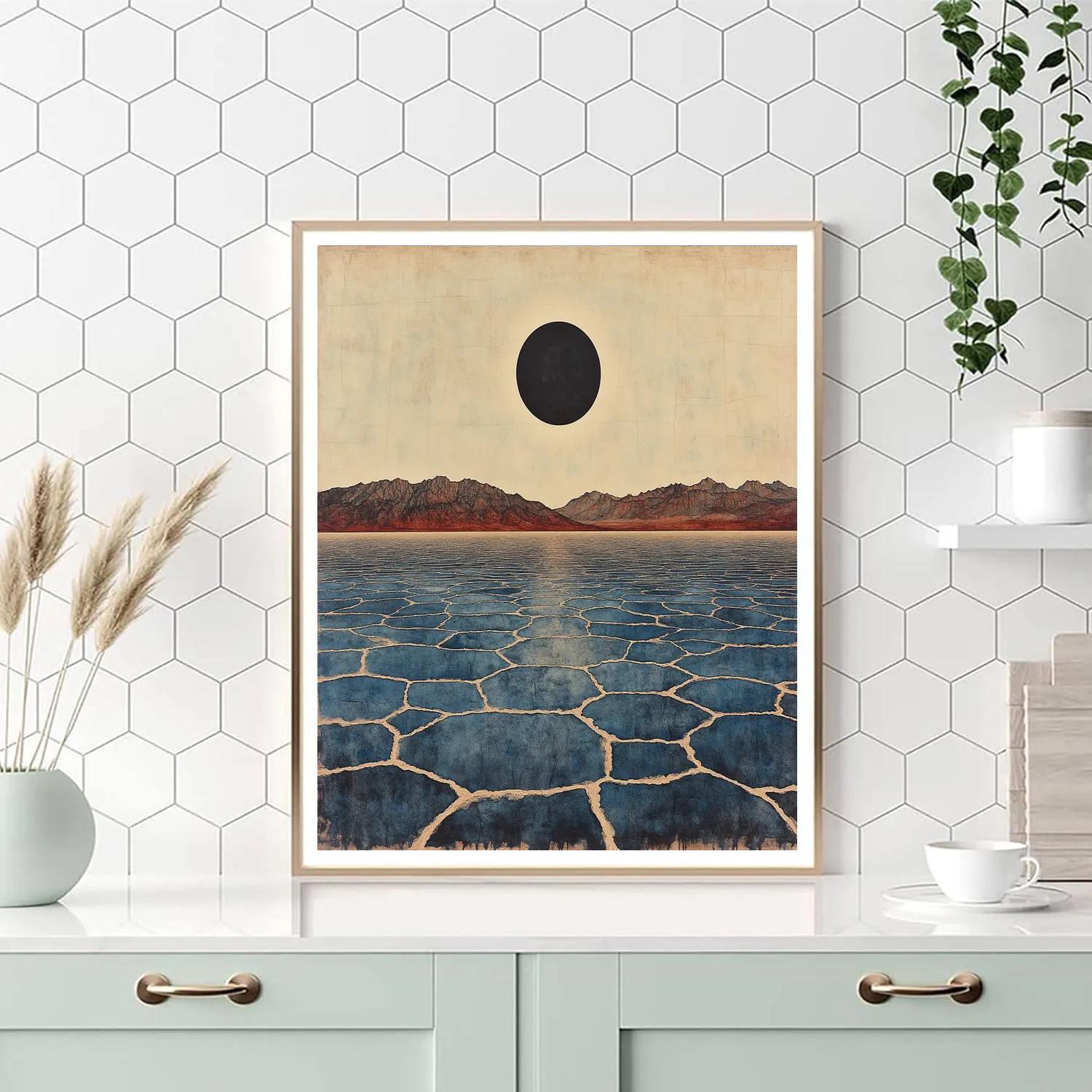 Michelangelo Inspired Eclipse Over Salt Flats painting number kit