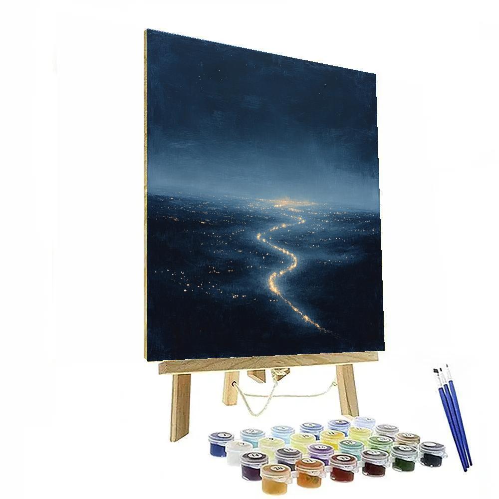 Michelangelo Inspired Citylights Atmosphere DIY paint by numbers