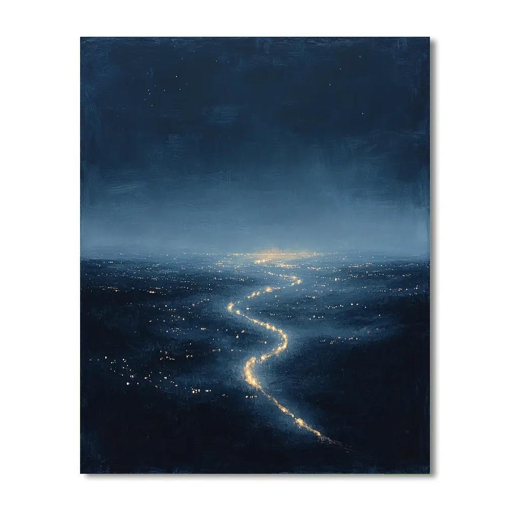 Michelangelo Inspired Citylights Atmosphere DIY paint by numbers