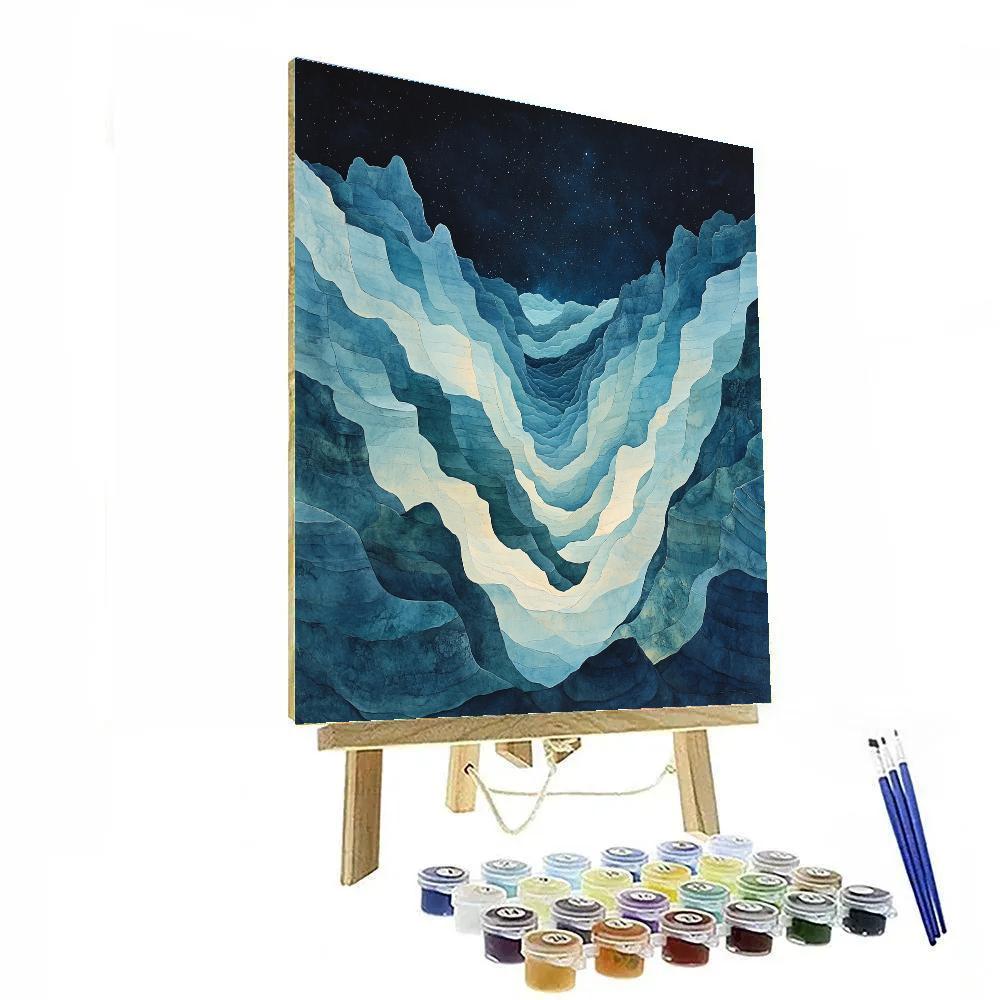 Michelangelo Inspired Nebula Strata DIY paint by numbers