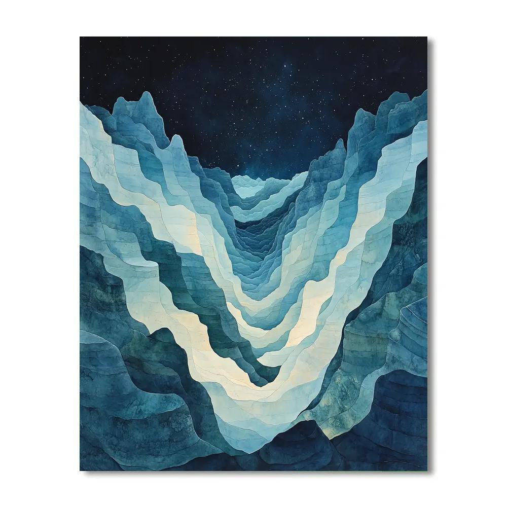 Michelangelo Inspired Nebula Strata DIY paint by numbers