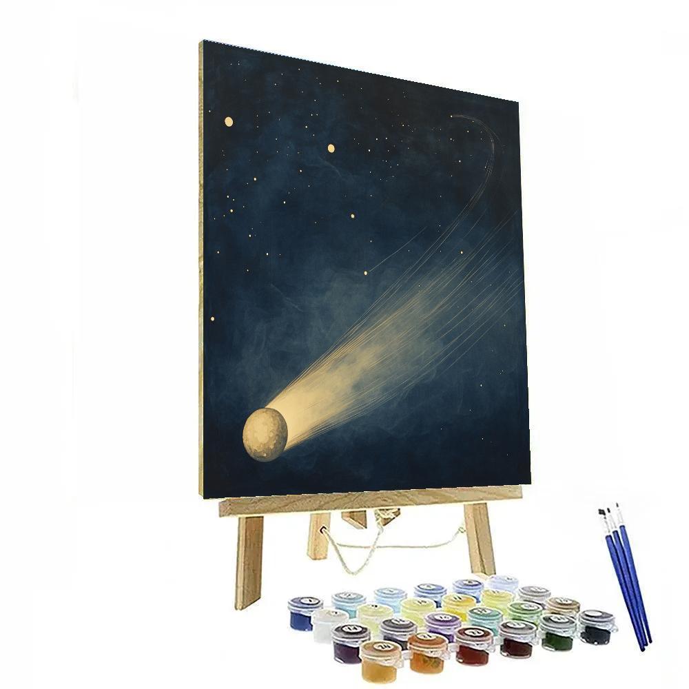 Leonardo Da Vinci Inspired Comet Dust Tail Meditation paint by number
