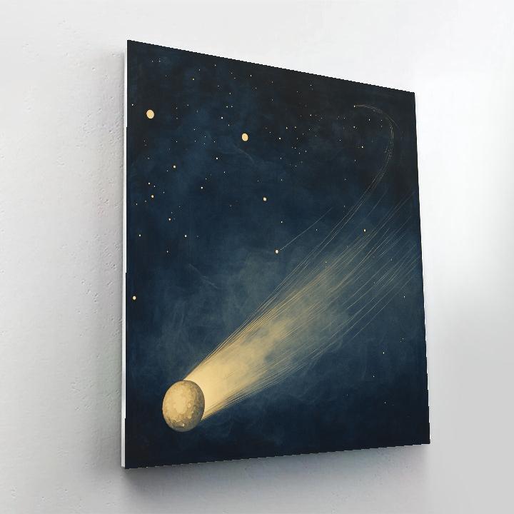 Leonardo Da Vinci Inspired Comet Dust Tail Meditation paint by number