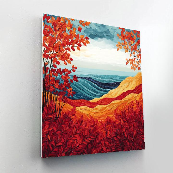 A.Y. Jackson Inspired Algoma Ember Foliage Stormbreak paint by number