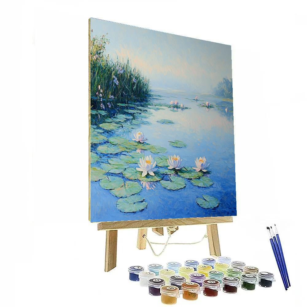Claude Monet Inspired Waterlily Constellation Dawn paint by numbers