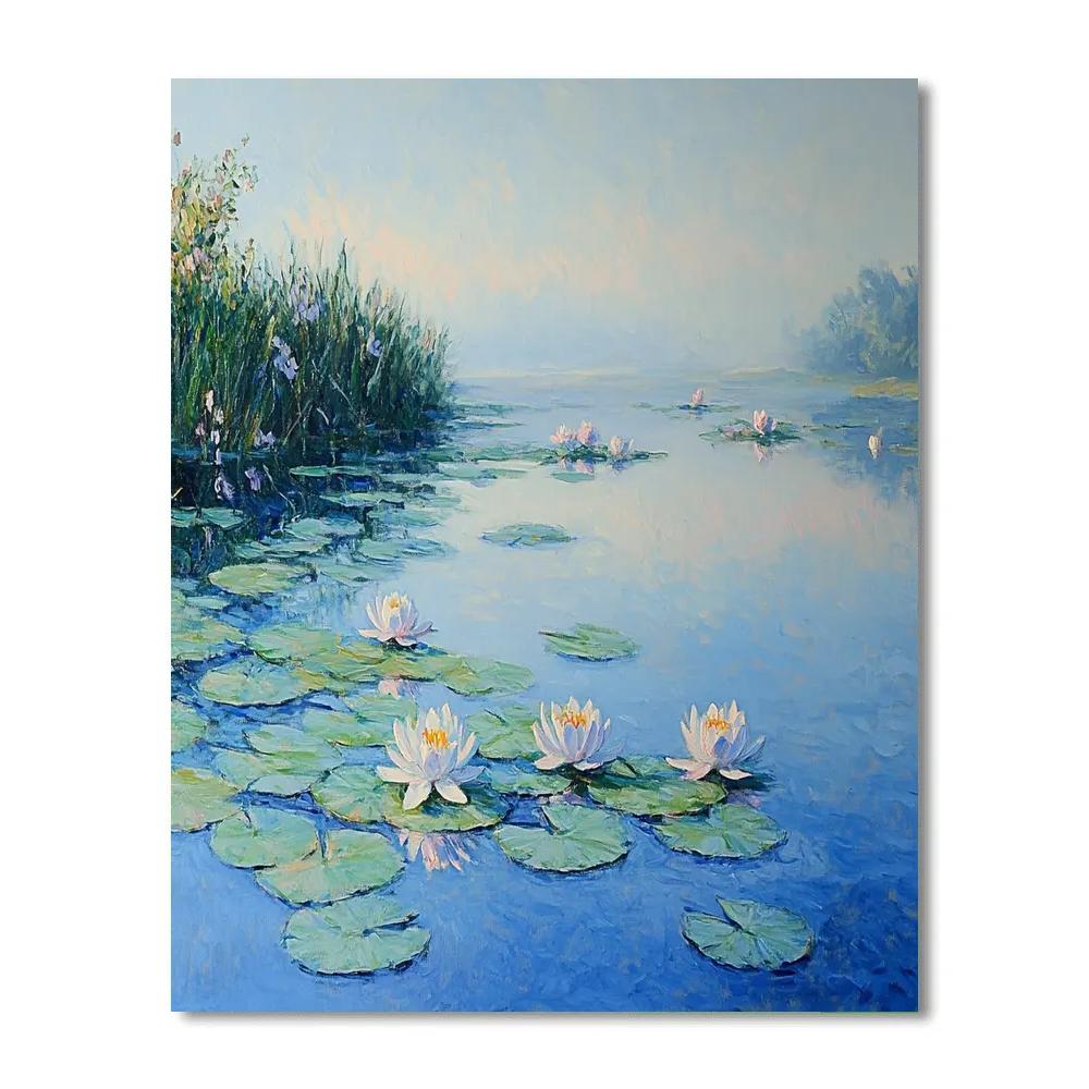 Claude Monet Inspired Waterlily Constellation Dawn paint by numbers
