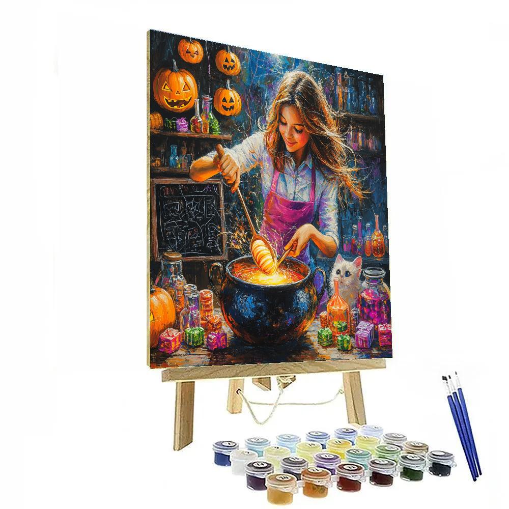 Spooky Candy Alchemy Workshop paint by numbers