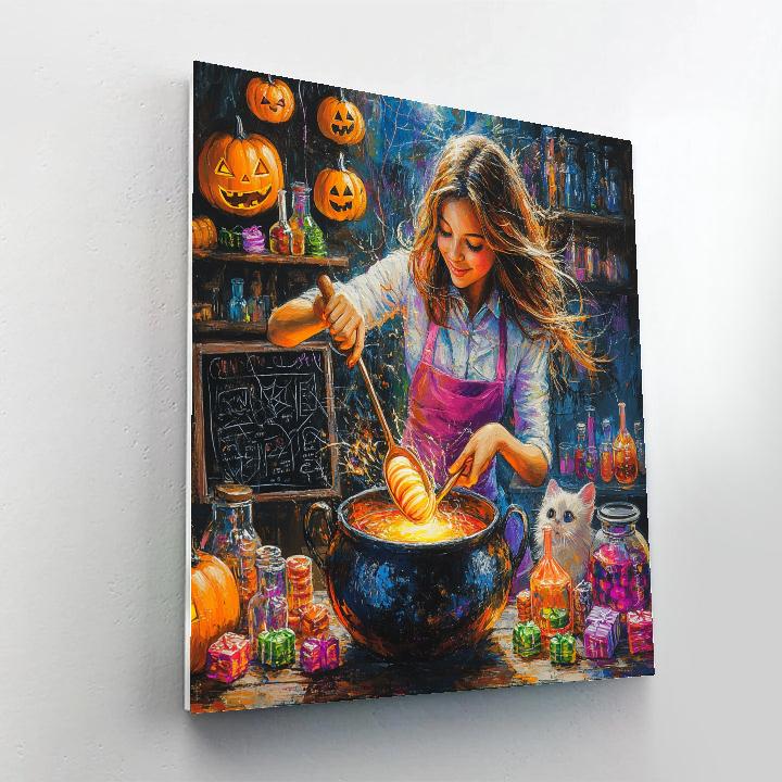 Spooky Candy Alchemy Workshop paint by numbers