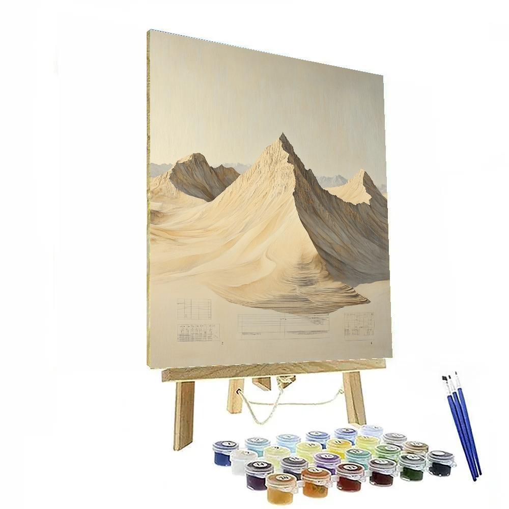 Leonardo Da Vinci Inspired Desert Wind Stratigraphy Numbered painting kits