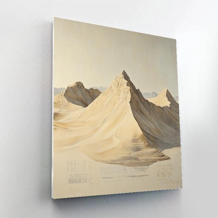 Leonardo Da Vinci Inspired Desert Wind Stratigraphy Numbered painting kits