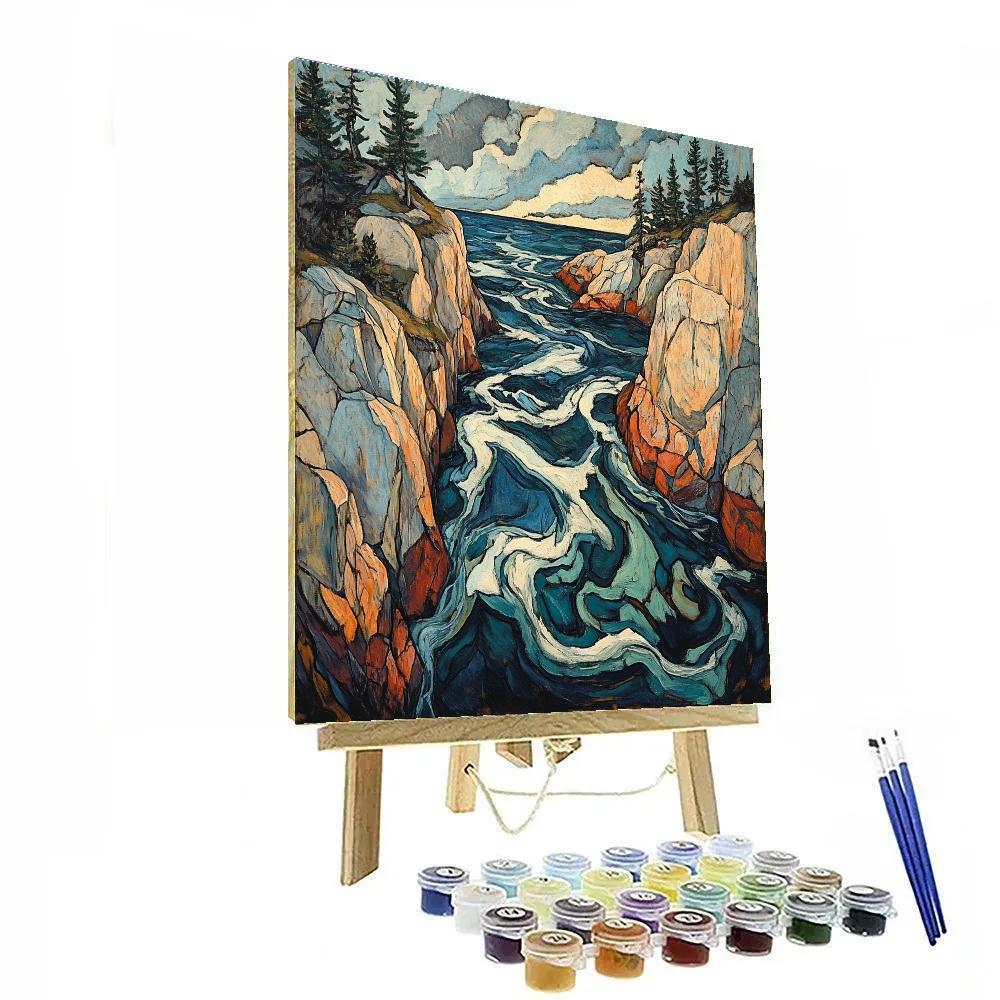 Arthur Lismer Inspired Whitecap Rhythms In September Channel DIY paint by numbers