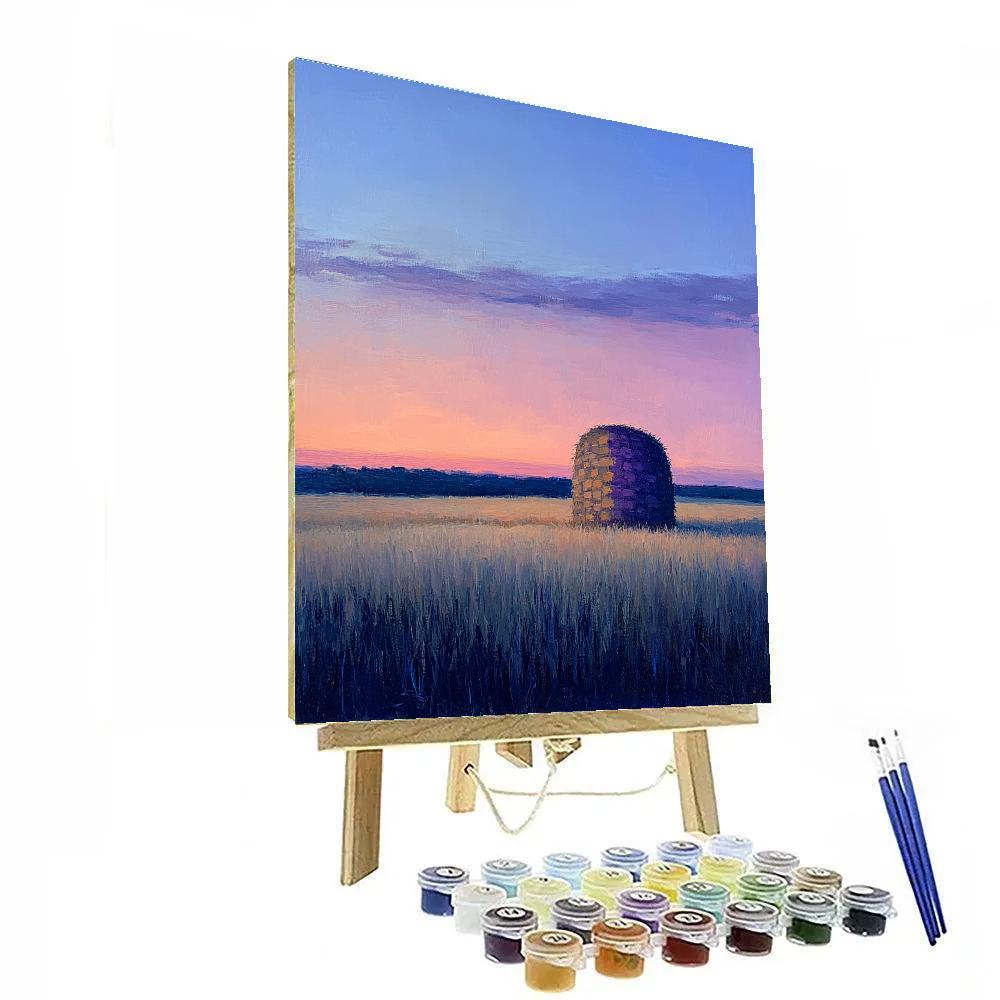 Claude Monet Inspired Haystack Aurora Twilight painting number kit
