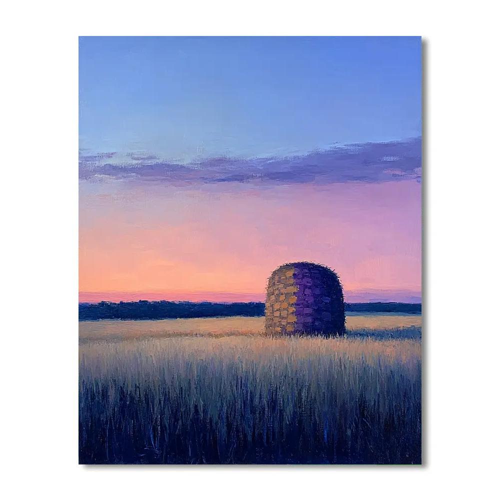 Claude Monet Inspired Haystack Aurora Twilight painting number kit