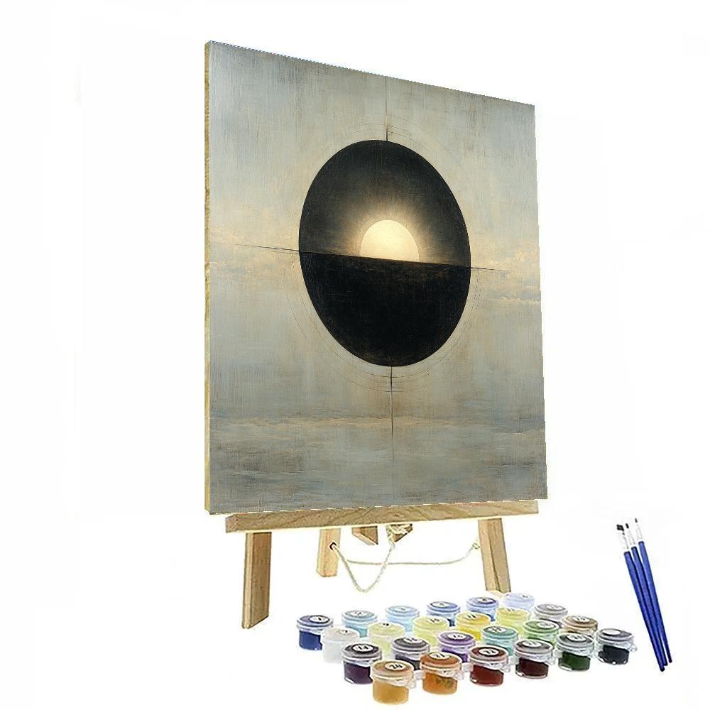 Leonardo Da Vinci Inspired Eclipse Penumbra Study paint by color