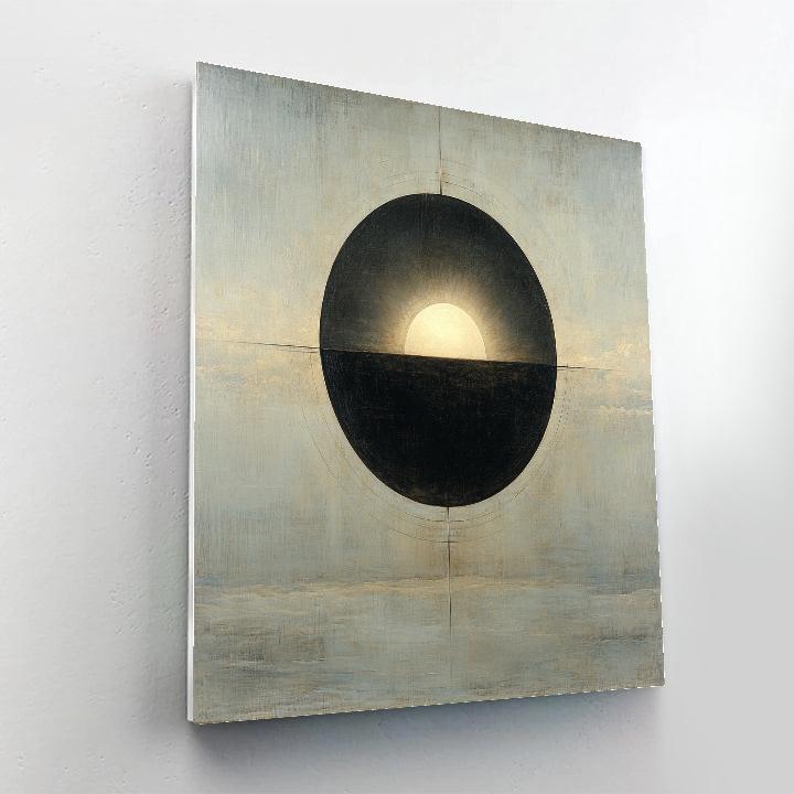 Leonardo Da Vinci Inspired Eclipse Penumbra Study paint by color