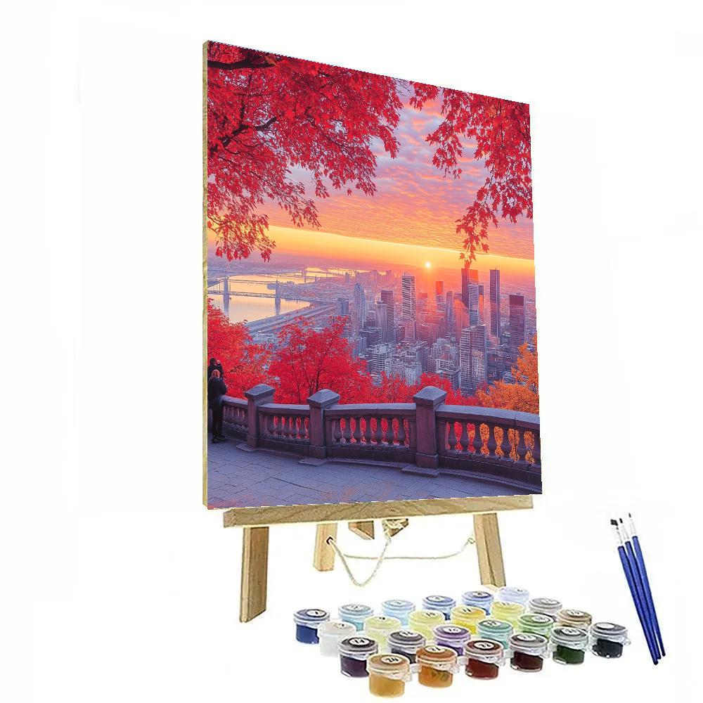 Sunrise View From Mount Royal Park Montreal Canada Paint by numbers art