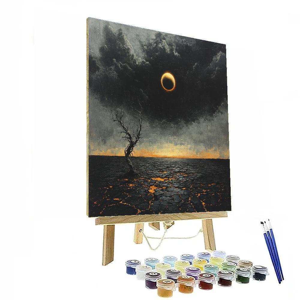 Francisco Goya Inspired Eclipse Over Basalt Moor paint by numbers