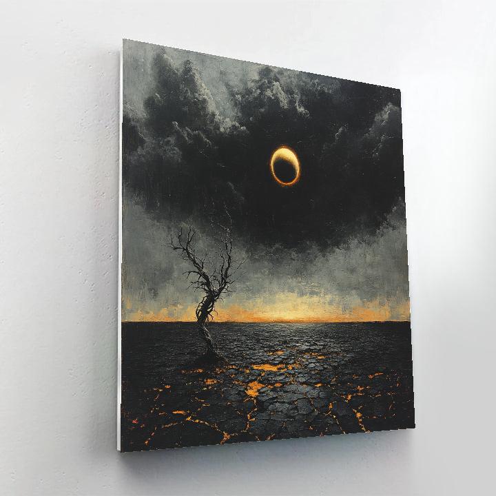 Francisco Goya Inspired Eclipse Over Basalt Moor paint by numbers