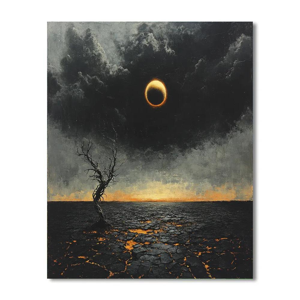 Francisco Goya Inspired Eclipse Over Basalt Moor paint by numbers