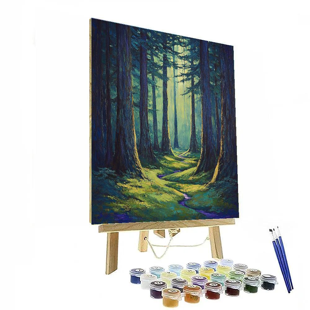 Emily Carr Inspired Cathedral Cedar Vortex Painting by numbers kit