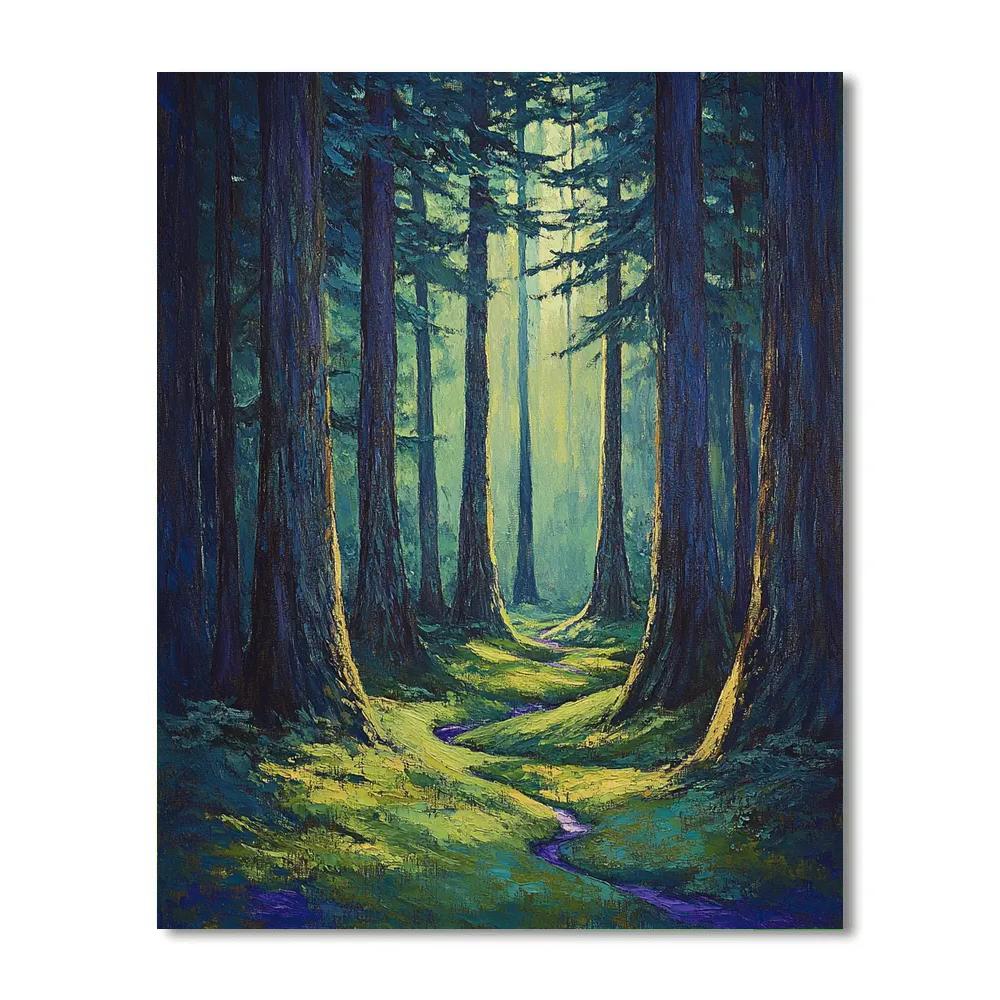 Emily Carr Inspired Cathedral Cedar Vortex Painting by numbers kit