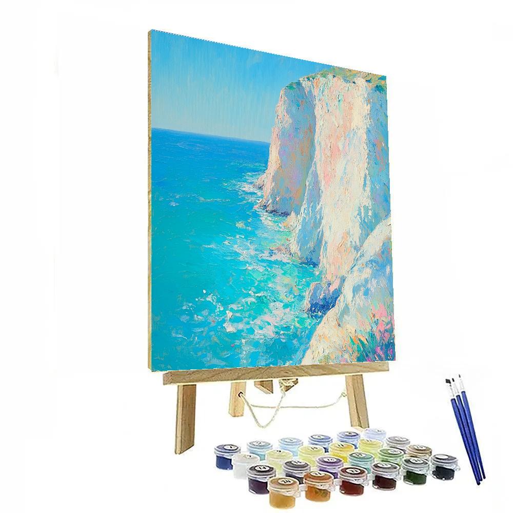 Claude Monet Inspired Seaside Cliff Sunlit Spray Paint by numbers kits