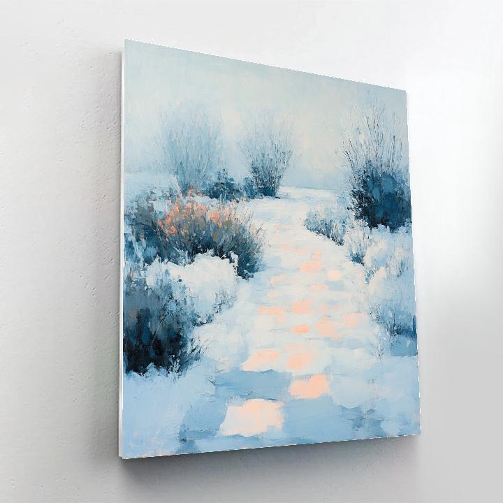 Claude Monet Inspired Snow Garden Blue Hour Paint by numbers kits